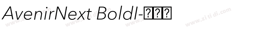 AvenirNext BoldI字体转换